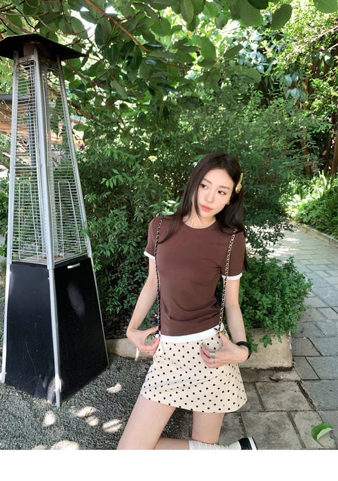 Polka Dot Mini Skirts